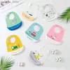 Bibbs Burp Tygs Baby Silicone tredimensionell ris Bib Barnen Vattentät baby äter barn Saliv Tvätta gratis baby matning Bibbs PACIFIER Y240412