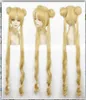 Feminina marinheiro lua cosplay figurmhes wig tsukino usagi e princesa serenidade cachos usam cabelos resistentes ao calor 3302872