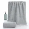 Towel Coral Velvet Cut Edge Plain Wash Soft Face For Home Polyester Bath Towels Bathroom