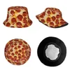 Bérets pepperoni pizza motif chapets chapeaux unisex voyage tortilla aliments champ chapeau élégant pliable pour le pêcheur de sport extérieur bob