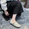 Casual Shoes Winter Flat For Women Moccasins Soft Loafers Comfort Warm Plush Buckle Strap Slip On Female Cotton Zapatos De Mujer