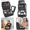 Cosmetische tassen draagbare professionele make -up case waterdichte reismake -uptas vrouw met spiegel cosmetologie nagelgereedschap koffer voor vrouwen L49