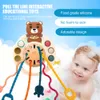 Montessori Toys Baby Educational Toy dla niemowląt 1 2 3 lata silikonowe zabawki ciągnące dziecięce sensory