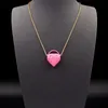 Avec boîte Gold Classic Collier élégant sac rose coeur Colliers pendentifs 50 + 5 cm Charme pour femmes Bijoux de mariage de fête jamais fondu