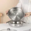 Double Boilers 2-Tier Stainless Steel Steamer With Tempered Glass Lid Kitchen Multifunctional Kitchenware Multilayer Pot For Steamed Corn