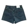 Diseñador de pantalones cortos de mujer High End Xiaoxiang 24 Primavera/verano Nuevo láser Burnt Letras de la cintura Slender Jeans para mujeres i50a
