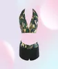 2017 Neue sexy Halfter Bikini Set Badebekleidung Frauen Push Up Badeanzug Camouflage Print Beach Badeanzüge QP02087650173