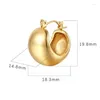 Dangle Earrings Round Ball Glossy Elegant Simple Noble Stainless Steel Women's Gift