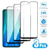 3pcs Glass a pieno titolo per Xiaomi Redmi 8 8A 9 9A 9C 9T Screen Protector Redmi Note 8 9 Pro Max 8T 9T 9s Film di vetro protettivo