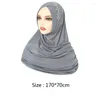 Abbigliamento etnico hijab musulmano diamante di colore solido pl su amira long sciarf a scialle a fila