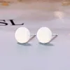 Stud Earrings Korean Style With Opal Gemstone 925 Silver Jewelry For Women Wedding Engagement Party Promise Bridal Gift Ornament