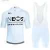 Shorts cyclistes nouveaux 2024 INEOS Jersey Jersey Quick Dry Team Pro Bike Jersey Shorts Set Men Women Ropa Ciclismo Riding Bicycl Jersey Clothing L48