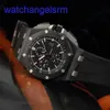 AP Crystal Wrist Watch Royal Oak Offshore Series Automatic Mechanical Mens Watch Forged Carbon 44mm Time Display Ceramic Ring Tape Waterproof Night Light 26400