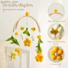 Mobiler# Baby Mobile Rattles Toys Bee Flowers Holder Bell Mamma handgjorda leksaker i 0-12 månader nyfödda sovrum barns rum dekor y240412