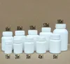 50 st 15ml20ml30ml60ml100 ml plast PE Vit tomt tätningsflaskor Solid Powder Medicine Pill Injektionsflaskor Reagens Packing Containers3950148