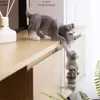 Familie Schnauzer Statue Hund Katze Elefant Affe Bär Tiger Skulptur mütterlicher Liebe Tierhandwerk Figuren Home Desktop Dekoration