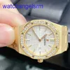 AP Crystal Wrist Watch Royal Oak Series Watchs Woard's Woard's Watan 33 mm Diamètre Quartz Movement Steel White Gold Leisure Men's Luxury Watch 67651ba.zz.1261ba.01