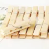 20Pcs Natural Bamboo Clothes Peg Wooden Socks Bed Sheet Wind-Proof Pins Clothespins Craft Clips Household Tools Home Accessories