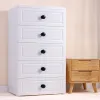 Armoire à vêtements pour enfants avec rangement à tiroir multicouche Rangement de grande capacité avec poulie inférieure meuble de chambre idéale