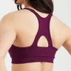 Lu Sports Bra Lemon sans effort sans couture High Necy Bralette Femmes Sports Sports Sports Racer Back Crop Tops Tanks de gym