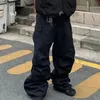 Pantalon masculin côté glissière à fermeture éclair multi-poche pantalons de cargaison de loi