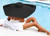 Summer Oversized 70cm Diameter Beach Hats Wide Brim Black Sun Hat for Women Uv Protection Large Foldable Straw Hat Wedding Hat178C4177463