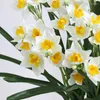 Kwiaty dekoracyjne sztuczne żonkile jedwabne kwiaty bukiet dekoracja domowych ozdoby Fałszywe ślub Nordic Narcissus Party Floral