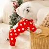 Dog Apparel Cats Puppy Christmas Costumes Clothes Pet Year Santa Design Dot Four Feet Leisure Wear Small Dogs Festival