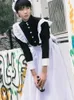 Anime Costumes Vintage Maid Cafe Workwear Cosplay Costumes Party Waitress Outfit Plus Size Erotic Kawaii Men Women Cute Bowknot Lolita Dress 240411