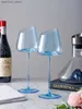 Verres à vin français lèvres obliques lèvres lass hih-valeur klein bleu cristal lass oblet vins rouges couples couples spécial paquet de boîte ift l49