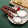 Dinnerware Sets Wooden Handle Rice Spoon Thickened Non-stick Scoop Kitchen Metal Paddles Supply Nonskid Meal Japanese Soup Spoons