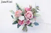 Fiori del matrimonio Janevini 2024 polveroso fiore di seta rosa artificiale bouquet rosa mulit color western eleganti accessori nuziali