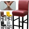 Chair Covers 1pc Elastic Solid Color Bar Stool Short Backrest Spandex Protector For Home Dining Room