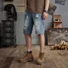 Dżinsy męskie 28-48 Large Shorts Rise Denim Spodnie luźne proste retro