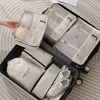 7pcs Travel Organizer Set Packing Cubes Foldable Luggage Organizer Clothes Storage Bag Portable Lightweight Suitcase Bag
