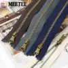 Meetee 2/5/10Pcs 5# Metal Zippers Open-End Zipper 40/50/60/70/80cm Sewing Zips for Backpack Purse Jacket Repair Kit Material