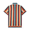 24SS Дизайнерская рубашка мужская пуговица рубашка с печеночной рубашкой для боулинга гавайская цветочная повседневная рубашка Мужское платье с коротким рукавом Hawaii ZP06