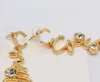 Collier de pendentif de qualité de qualité de luxe avec des perles de cystallades à la boucle d'oreille en or 18 km, à une boîte de tampon PS7709B