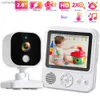 Baby Monitors Electronic baby monitor with camera and audio IPS screen battery Babyphones night vision baby camera temperature and sound alarmC240412