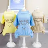 Ubrania odzieżowe dla psów urocze nadruk Jumpsuits ciepłe miękkie szczeniaki piżama jesienne kot zwierzak