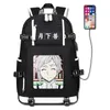 Backpack Bungou Stray Dogs With USB Charging Port Osamu Ryunosuke Cosplay Bag Laptop Bookbag Rucksack School Mochila