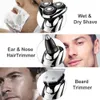3in1 molhado seco poderoso barbeador elétrico para homens corpora barba aparador de cabelos