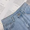 Jeans femminile 2024 Donne alla moda inchiostro dipinto a mano sciolto a mano.