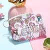 Storage Bags 1Pcs PU Coin Purse Hand Drawn Cartoon Printing Key Bag Mini Kawaii Children Women Card Holder Wallet Accessories