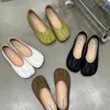 Chaussures décontractées Version coréenne fond plat confortable Soft Sole Square Toe Single 2024 Fashion Simple Women Automnetime