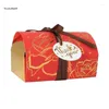 Set di avvolgimento regalo di 50 scatole di caramelle in rilievo con contenitori a nastro adatti per le celebrazioni dei compleanni del matrimonio 11ua