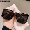 Sunglasses YOOSKE Retro Polarized Sunglasses Men Women Popular Square Sun Glasses Ladies Black Eyeglasses Driver Goggles UV400 Mirror 240412