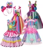 Carnival Candy Dress For Girls Purim Festival Fancy Lollipop Costume Children Summer Tutu -jurken Cheaty Party Ball Gown8195991