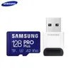 Samsung Pro Plus avec lecteur de carte Flash Micro SD 128 Go 4k U3 V30 Memory Carte 256 Go 512 Go TF / SD Carte pour le drone Téléphone