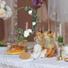 Party Decoration Metal Floral Hoop Round Crafts Macrame Centerpiece Wreath Frame Flower Stand For Home Wedding Festival Tablett